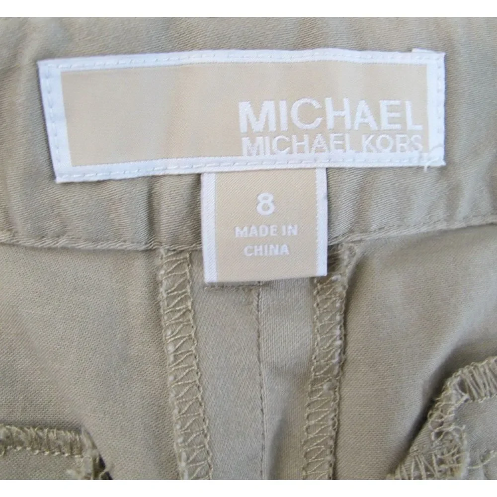 Michael Kors Women's Size‎ 8 Khaki Zipper Pockets Pants